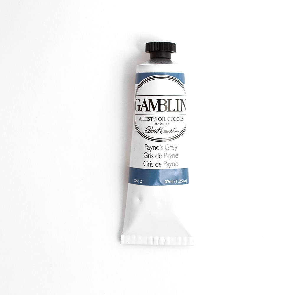 Gamblin, Oil, Art & School, Artist Grade, Paint, 37ml, 45670, Paynes Grey